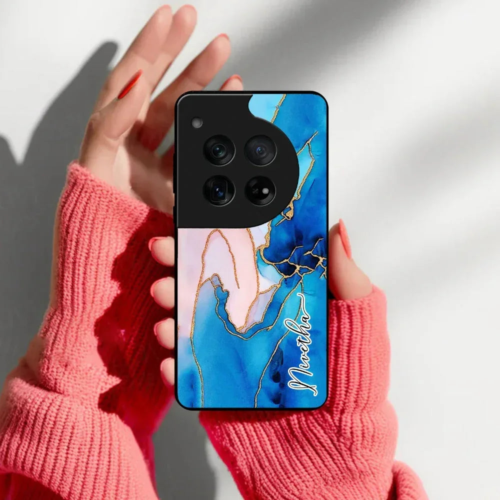 Blue Marble Glossy Metal Case Cover For OnePlus - ShopOnCliQ
