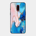 Blue Marble Glossy Metal Case Cover For Oneplus 7