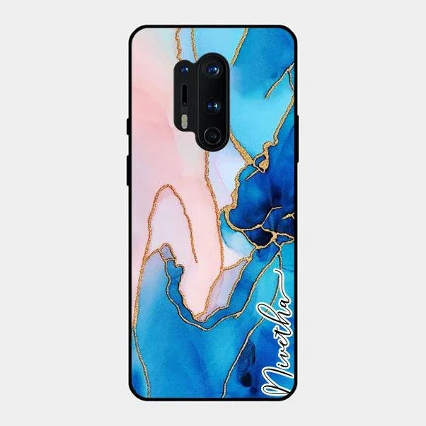 Blue Marble Glossy Metal Case Cover For Oneplus 8 Pro