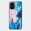 Blue Marble Glossy Metal Case Cover For Oneplus 9R 5G