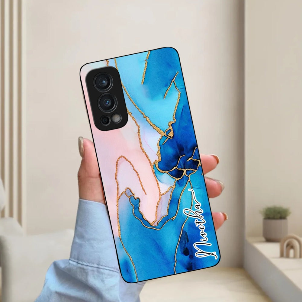 Blue Marble Glossy Metal Case Cover For OnePlus