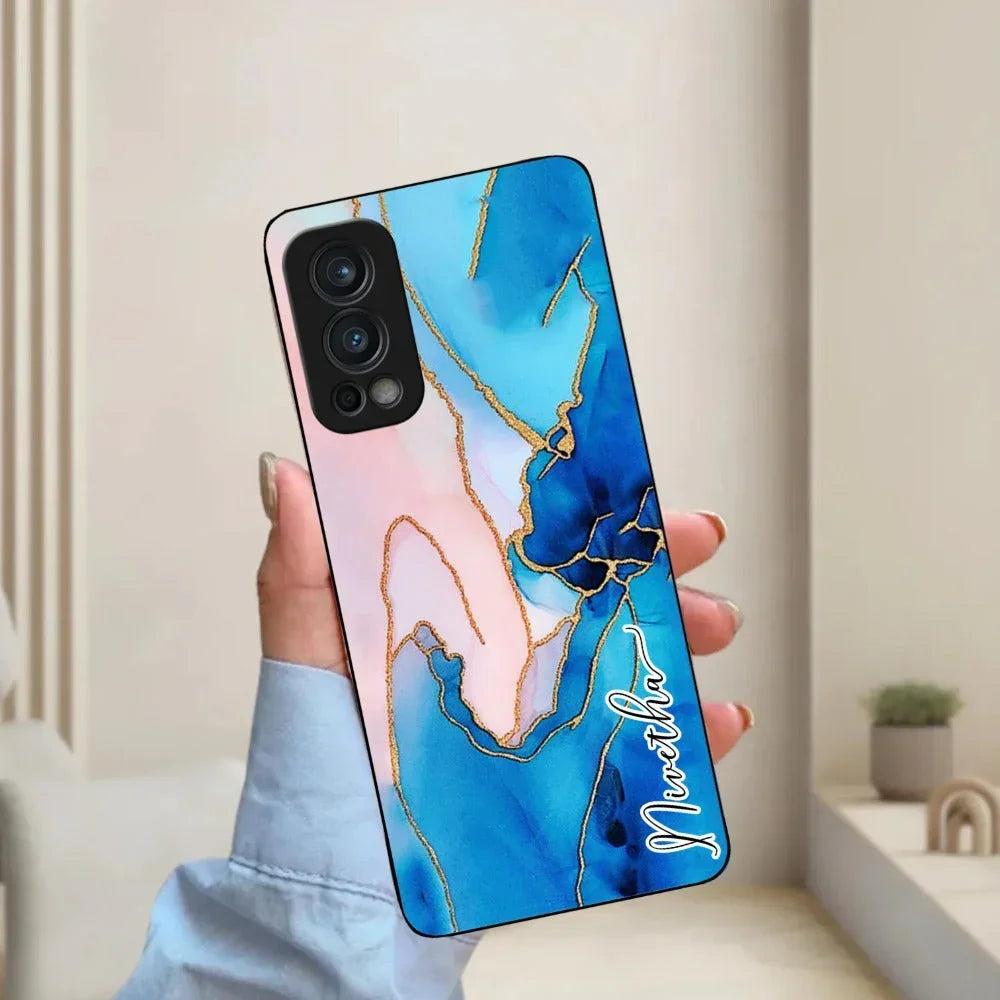 Blue Marble Glossy Metal Case Cover For OnePlus - ShopOnCliQ