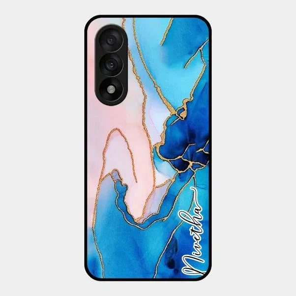 Blue Marble Glossy Metal Case Cover For Oneplus Nord 5 5G