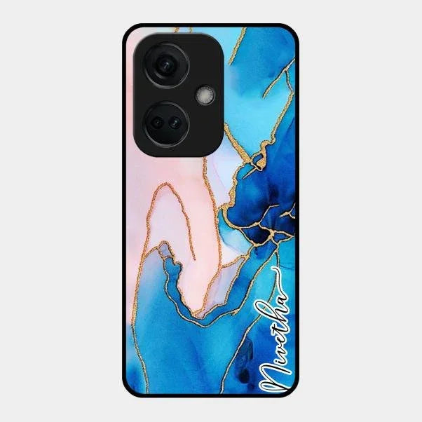Blue Marble Glossy Metal Case Cover For Oneplus Nord Ce 3 5G