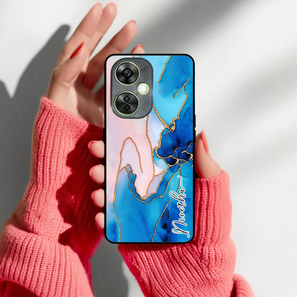 Blue Marble Glossy Metal Case Cover For OnePlus