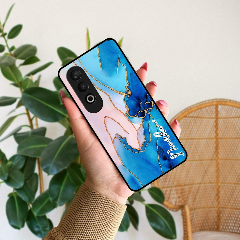 Blue Marble Glossy Metal Case Cover For OnePlus