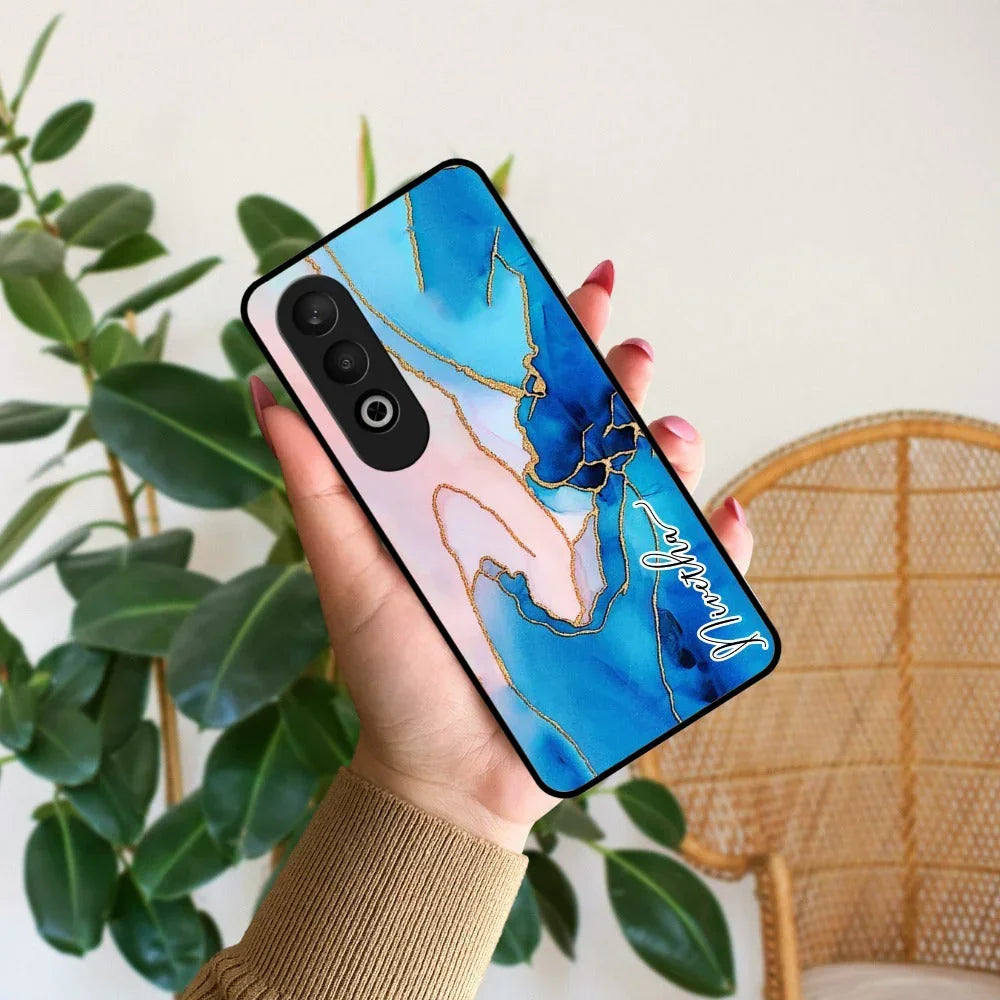 Blue Marble Glossy Metal Case Cover For OnePlus - ShopOnCliQ