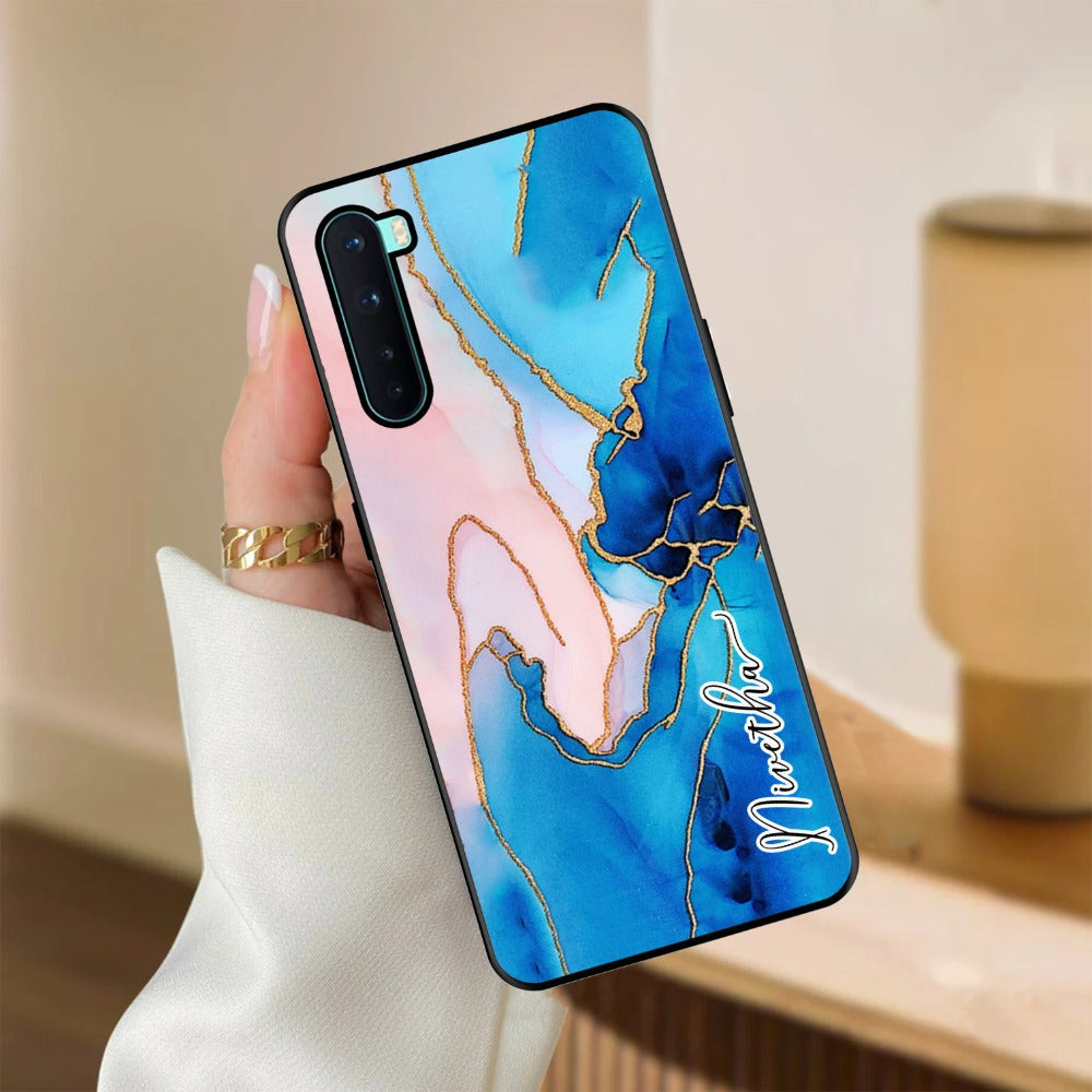 Blue Marble Glossy Metal Case Cover For OnePlus