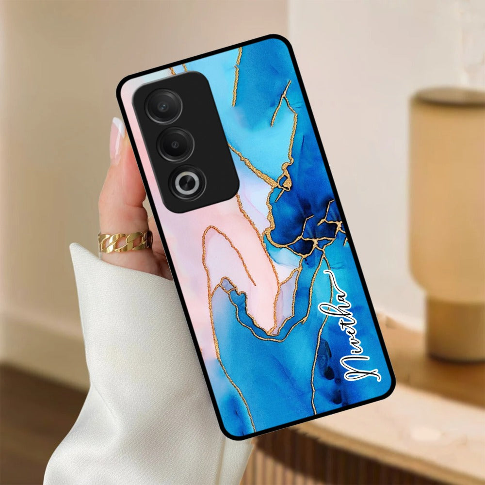 Blue Marble  Glossy Metal Case Cover For Oppo