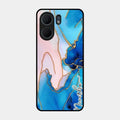 Blue Marble Glossy Metal Case Cover For Oppo A5X 5G