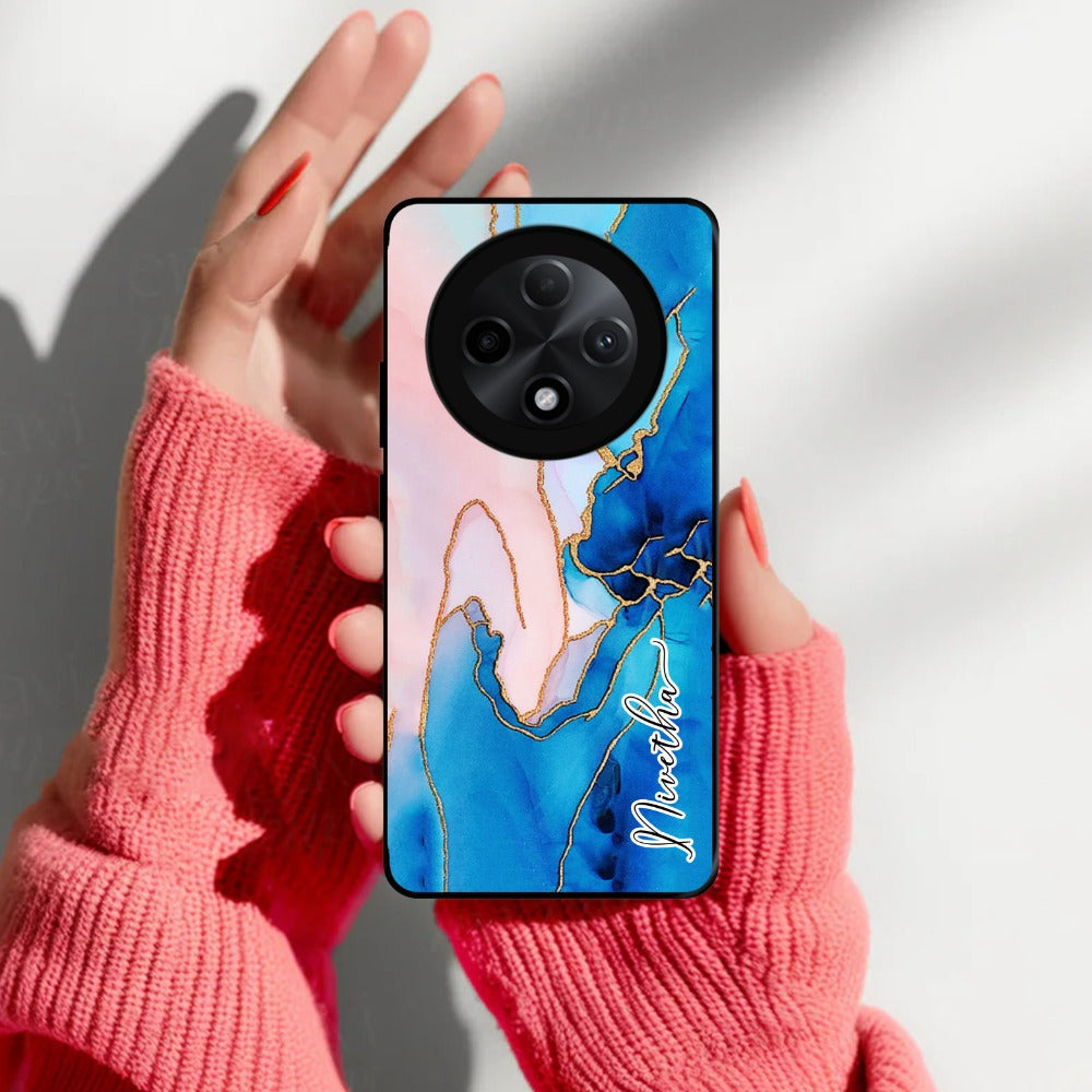 Blue Marble  Glossy Metal Case Cover For Oppo