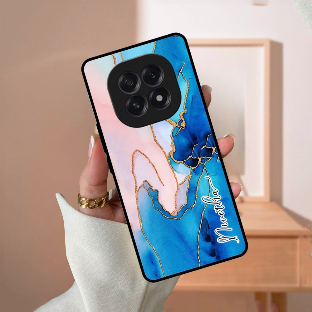 Blue Marble  Glossy Metal Case Cover For Oppo