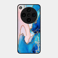Blue Marble Glossy Metal Case Cover For Oppo Find X8 Pro 5G