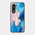 Blue Marble Glossy Metal Case Cover For Oppo K13X 5G