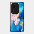 Blue Marble Glossy Metal Case Cover For Oppo Reno 11 Pro 5G