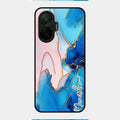Blue Marble Glossy Metal Case Cover For Poco F7 5G