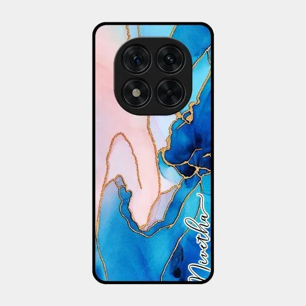Blue Marble Glossy Metal Case Cover For Poco X7 5G
