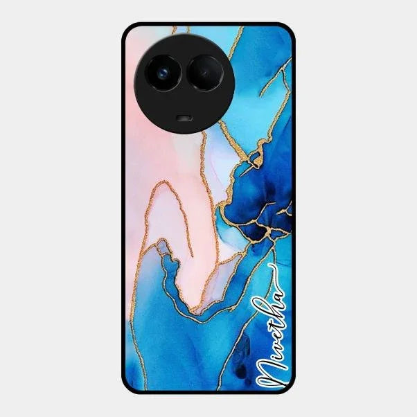 Blue Marble Glossy Metal Case Cover For Realme 11 5G