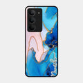 Blue Marble Glossy Metal Case Cover For Realme 14X 5G