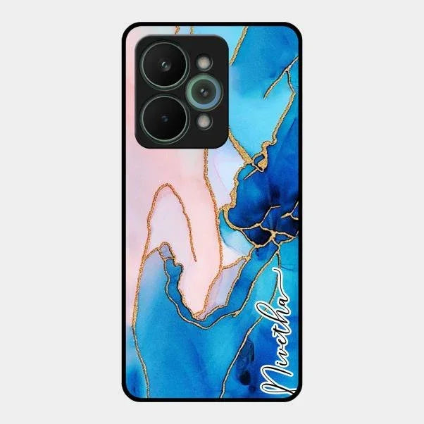 Blue Marble Glossy Metal Case Cover For Realme 15 Pro 5G