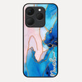 Blue Marble Glossy Metal Case Cover For Realme 15T 5G