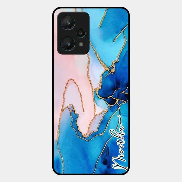 Blue Marble Glossy Metal Case Cover For Realme 9 Pro 5G