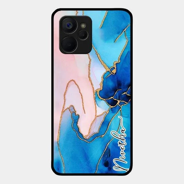 Blue Marble Glossy Metal Case Cover For Realme 9I 5G