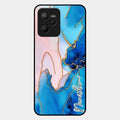 Blue Marble Glossy Metal Case Cover For Realme C35