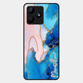 Blue Marble Glossy Metal Case Cover For Realme C53