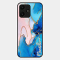 Blue Marble Glossy Metal Case Cover For Redmi 12 5G