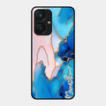 Blue Marble Glossy Metal Case Cover For Redmi 13C 5G