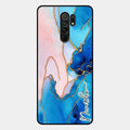 Blue Marble Glossy Metal Case Cover For Redmi 9 Prime