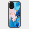 Blue Marble Glossy Metal Case Cover For Redmi Note 10