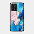 Blue Marble Glossy Metal Case Cover For Redmi Note 12 4G