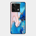 Blue Marble Glossy Metal Case Cover For Redmi Note 13 5G