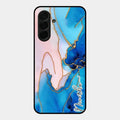 Blue Marble Glossy Metal Case Cover For Samsung Galaxy A26 5G