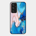 Blue Marble Glossy Metal Case Cover For Samsung Galaxy A54 5G