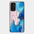 Blue Marble Glossy Metal Case Cover For Samsung Galaxy F13