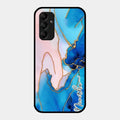 Blue Marble Glossy Metal Case Cover For Samsung Galaxy M14 5G