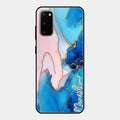 Blue Marble Glossy Metal Case Cover For Samsung Galaxy S20