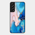 Blue Marble Glossy Metal Case Cover For Samsung Galaxy S21 Fe 5G