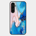 Blue Marble Glossy Metal Case Cover For Samsung Galaxy S23 Fe 5G