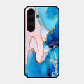 Blue Marble Glossy Metal Case Cover For Samsung Galaxy S24 Fe 5G