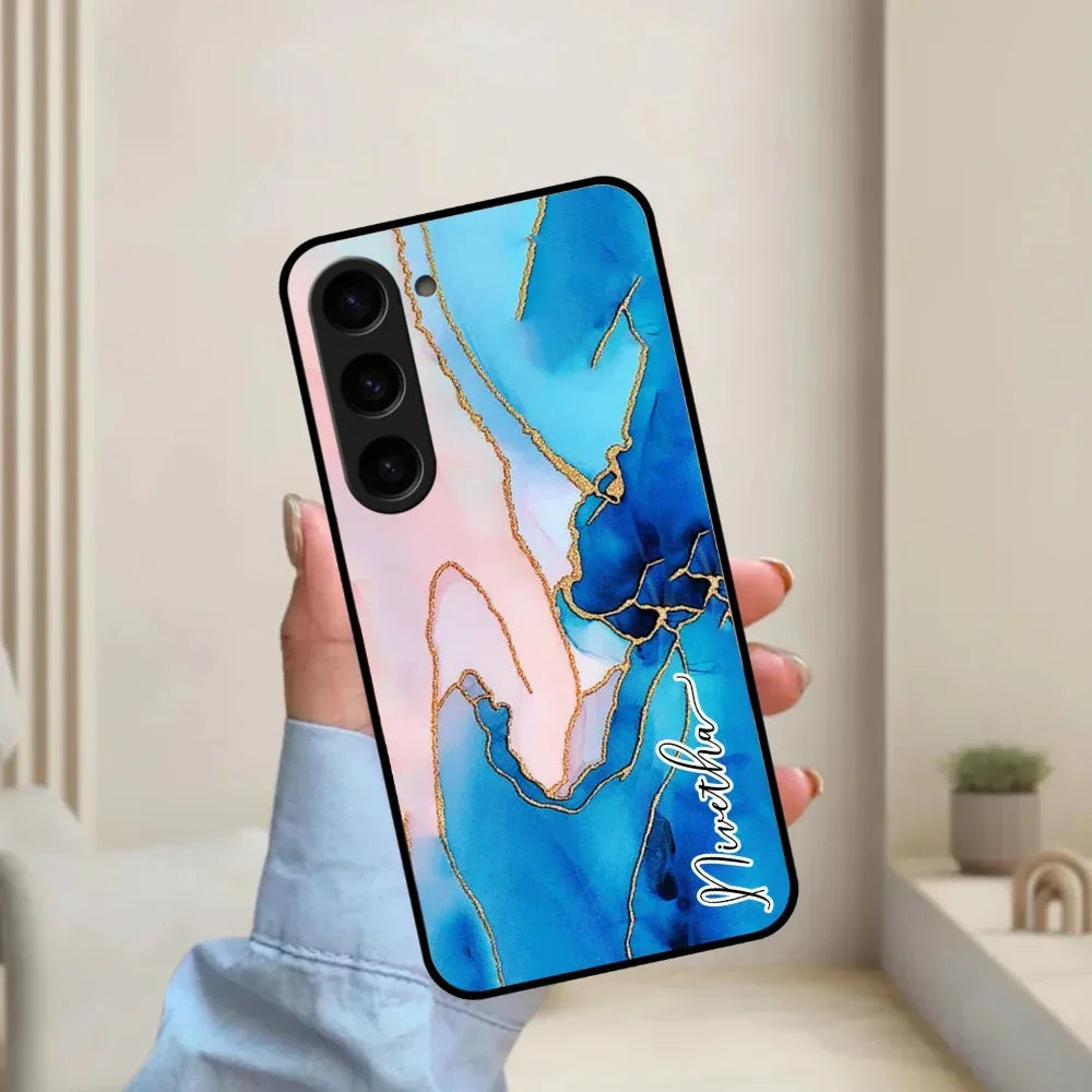 Blue Marble Glossy Metal Case Cover For Samsung - ShopOnCliQ