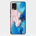 Blue Marble Glossy Metal Case Cover For Vivo V20 2021