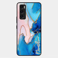 Blue Marble Glossy Metal Case Cover For Vivo V20 Se