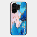 Blue Marble Glossy Metal Case Cover For Vivo X200 Fe 5G