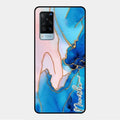 Blue Marble Glossy Metal Case Cover For Vivo X60 5G