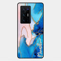 Blue Marble Glossy Metal Case Cover For Vivo X70 Pro Plus 5G
