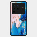 Blue Marble Glossy Metal Case Cover For Vivo X80 Pro 5G